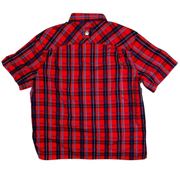 Alaskan Hardgear Duluth Button Up Short Sleeve Shirt Mens XL Red Plaid - Picture 4 of 7